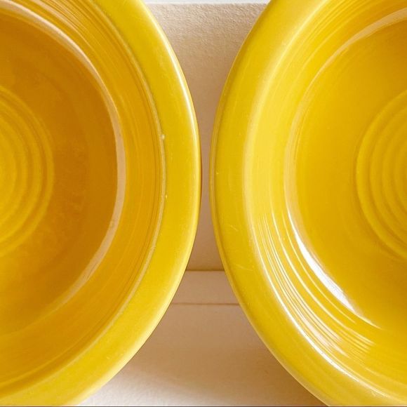 Fiesta Set of 5 1/2” Original Yellow Glaze Fruit Bowls In Retired 1936-1969 - Picture 8 of 10